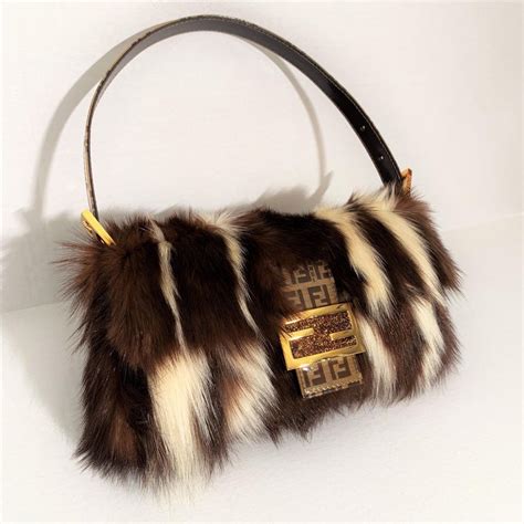 fendi fur baguette bag|farfetch fendi baguette.